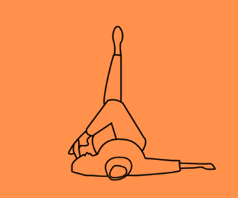 Half shoelace pose muur